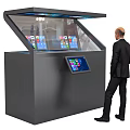 Interactive Commercial Kiosk With Multiple Screens And Touchscreen Display For Business Use 3d model