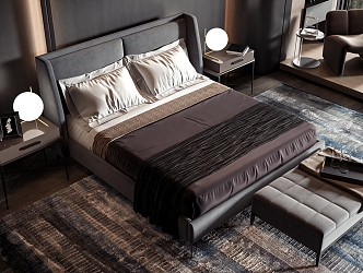 Style Commodity Bed 3d model