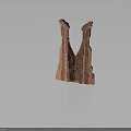 Wood And Stone Artistic Sculpture With Symmetrical Design Intricate Textures And Natural Tones
