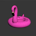 Pink Flamingo Shaped Inflatable Doll Summer Pool Toy For Kids Play