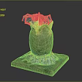 Hatching Baby Animal From Cracked Egg With Yellow Orange Interior And Net Like Base Structure