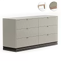 Modern Light Gray Sideboard with Diamond Pattern Drawers and Metal Handles Dark Base