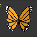 Butterfly Shaped Commercial Decorative LED Light With Orange Black White Wings For Retail Store
