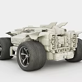Electric Toy Batmobile Style Vehicle with Large Wheels and Armored Design for Kids