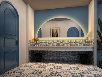 Mediterranean Toilet Mediterranean Style Toilet 3d model