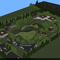 Serene Detached Villas Surrounded By Lush Trees Pond Green Area And Roads