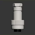 Metal Electrical Connector With Silver Housing Black Interior And Yellow Contacts