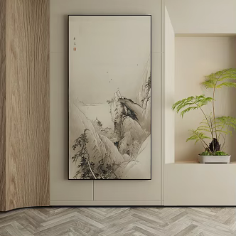 New Chinese Decorative Painting 3d model