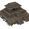 Ancient Architecture Weathered Stone Structure With Multi Tiered Platforms And Steps