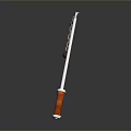 Traditional Flail Weapon With Silver Pole Orange Handle And Chain Balls