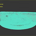 Weathered Stone Circular Basin Structure with Central Sphere and Scattered Cracked Fragments