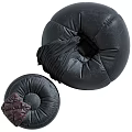 Black Leather Bean Bag Chairs Comfortable Casual Seating With Large And Small Sizes 3d model