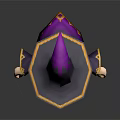 Cartoon Wizard Character With Purple Hat Long White Beard And Robe