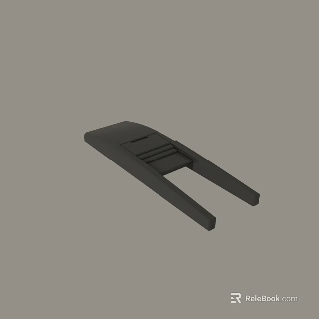 Black Plastic Device With Two Extended Legs And Central Support Structure 3d model 