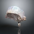 Abstract Metallic Sculpture With Smooth Curved Surface And Reflective Finish