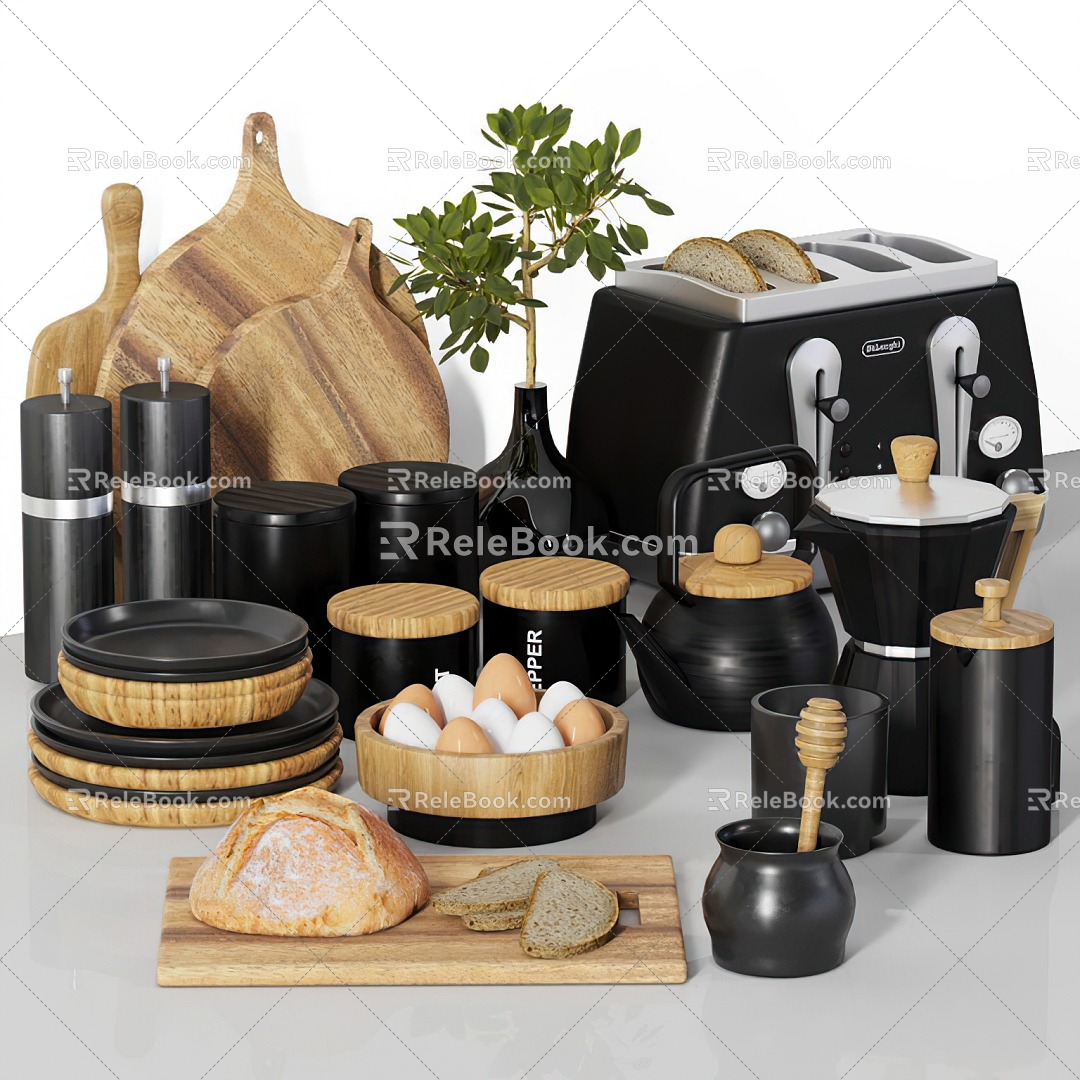 Modern Kitchen Supplies 3d model