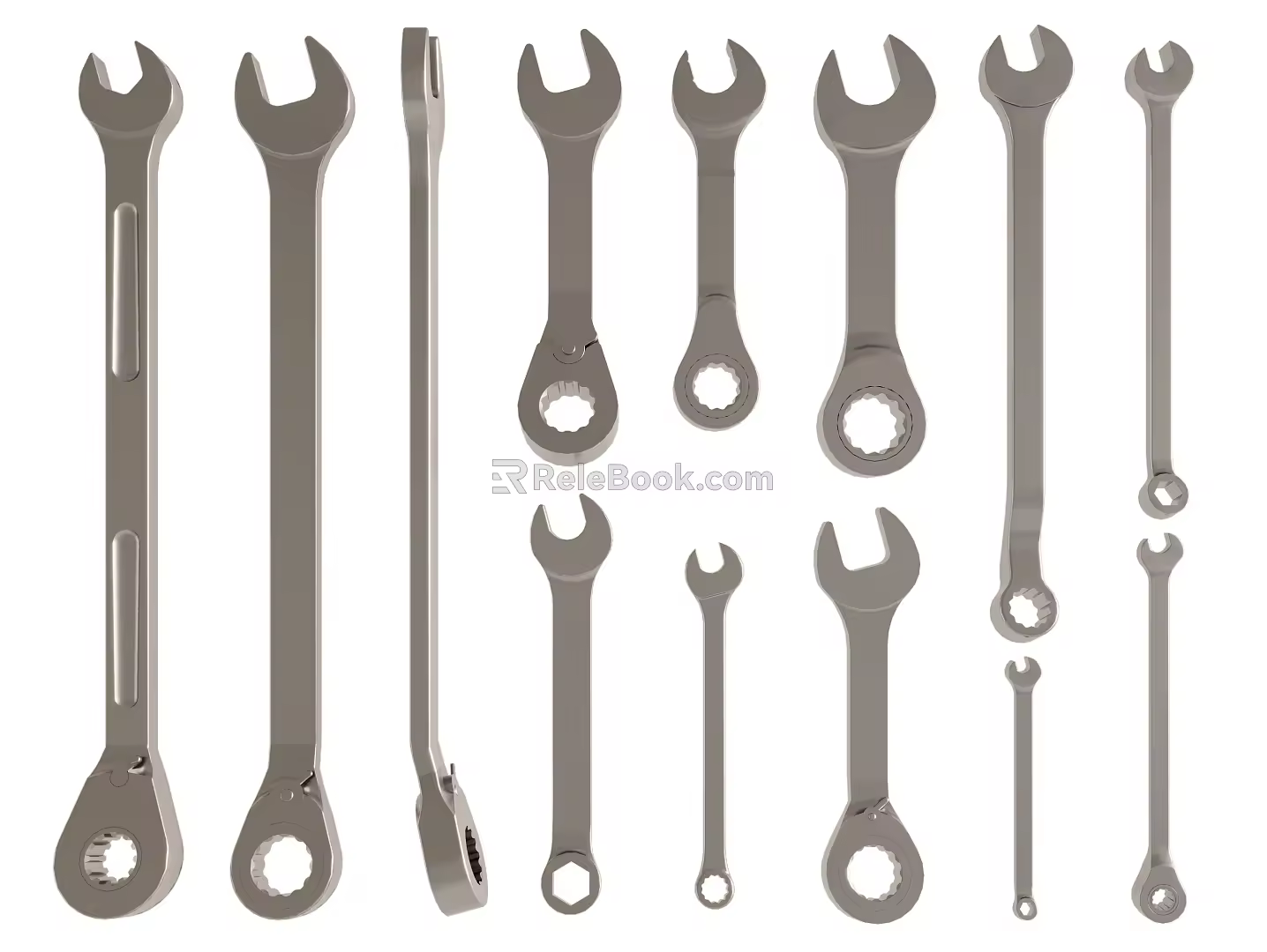 Wrench hardware tools maintenance equipment loose spanner 3d model