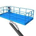 Truck Mounted Aerial Work Utility Vehicle With Extended Boom And Blue Platform