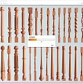 Different Types Of Wooden Balusters With Carved And Plain Design Styles