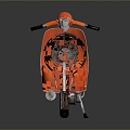 Scooter Motorcycle Two-wheeled Motocross Motorcycle Road Race Motorcycle Motor Vehicle 3d model