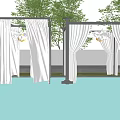 Modern curtain screen window curtain screen gauze curtain gauze mosquito net 3d model