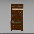 Classic Wooden Writing Desk With Bookcase Multiple Storage Drawers Books And Stationery On Top