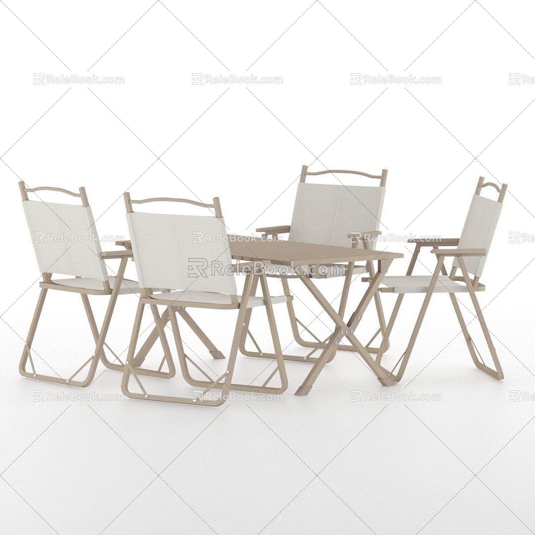 Outdoor Camping Table and Chair 3d model