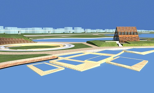 Forest Park Modern Park 3d model