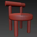 Modern Upholstered Dining Chair With Round Seat And Multiple Color Options