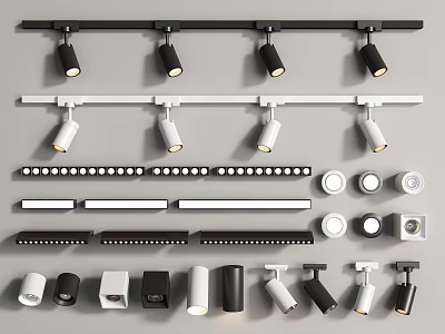 Modern Downlight Spotlight Magnetic Track Light Downlight Spotlight Magnetic Track Light 3d model