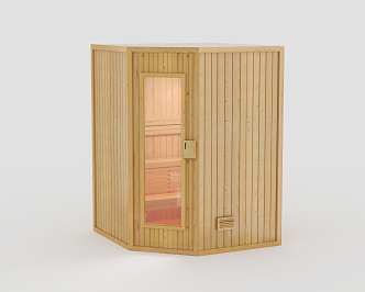 Modern Sauna Steam Room 3d model