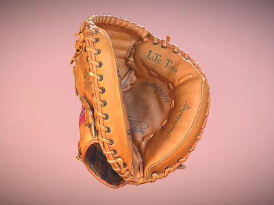 High Quality Leather Baseball Glove With Stitched Design And LR Tip Logo 3d model