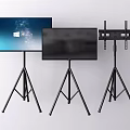 Iron Art TV Monitor Stands With Tripod Structure For Display Support