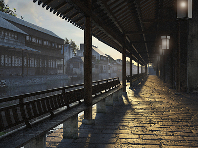 Chinese Architecture Ancient Town Water Town Wuzhen model