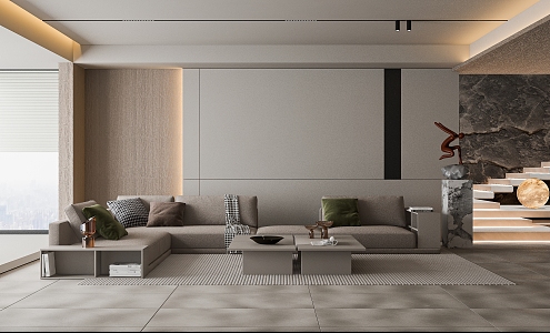 modern living room 3d model