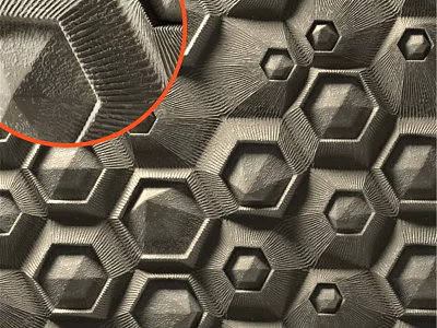 Textured Wall With Repeating Hexagonal Patterns For Modern Interior Decor 3d model