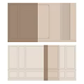 Elegant Wall Panel Design With Decorative Molding And Neutral Beige Brown Tones 3d model