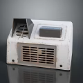 Vintage Computer Case With Weathered White Finish Retro Design And Ventilation Grilles