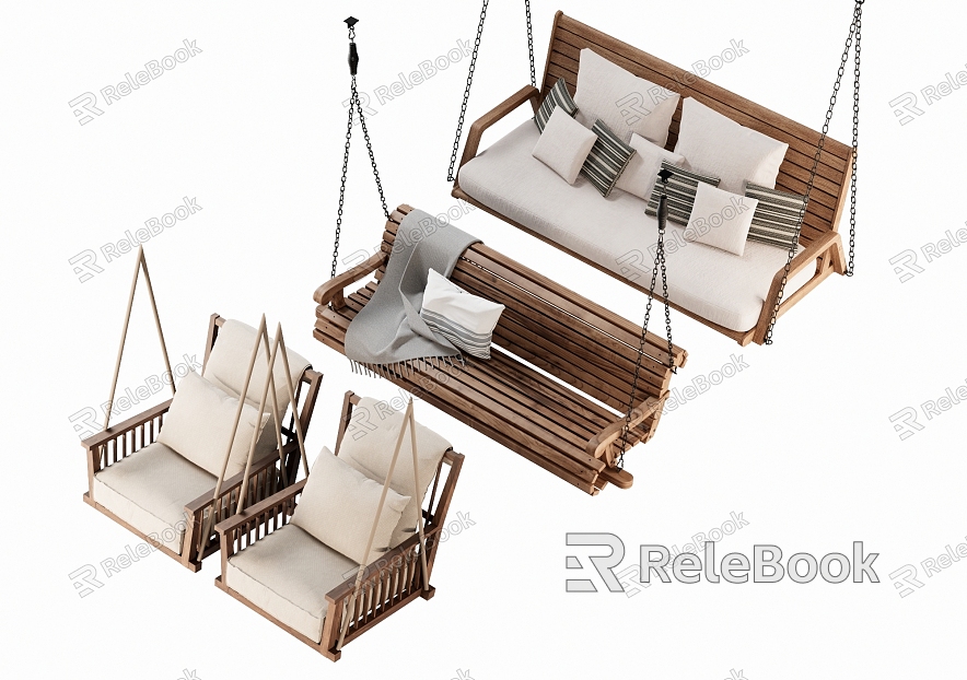 Modern Outdoor Swing Courtyard Swing Swing Chair Hanging Chair Outdoor Rocking Chair model