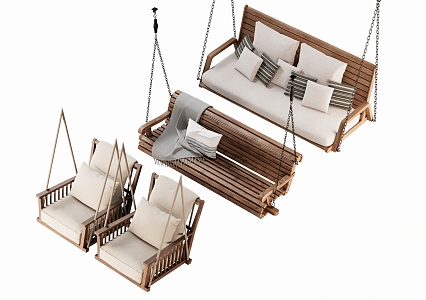 Modern Outdoor Swing Courtyard Swing Chair Hanging Chair Outdoor Rocking Chair 3d model