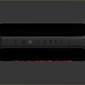RAFFAE Bluetooth Speaker Computer Accessory with Black Cylindrical Mesh Texture Control Buttons