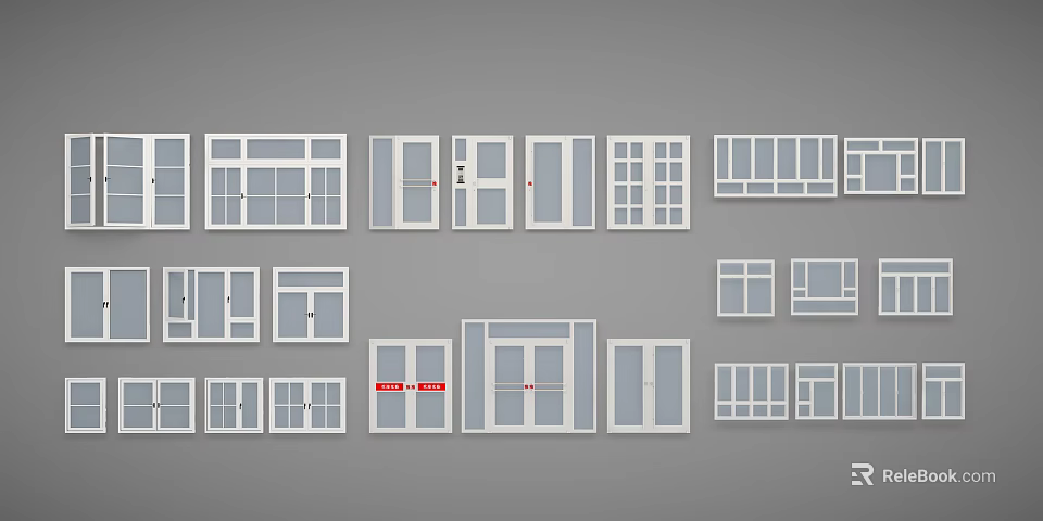 Casement Windows Different Types Designs Styles and Sizes for Homes 3d model 
