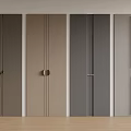 Modern Wardrobe Doors With Various Colors Sleek Panel And Different Handle Designs 3d model