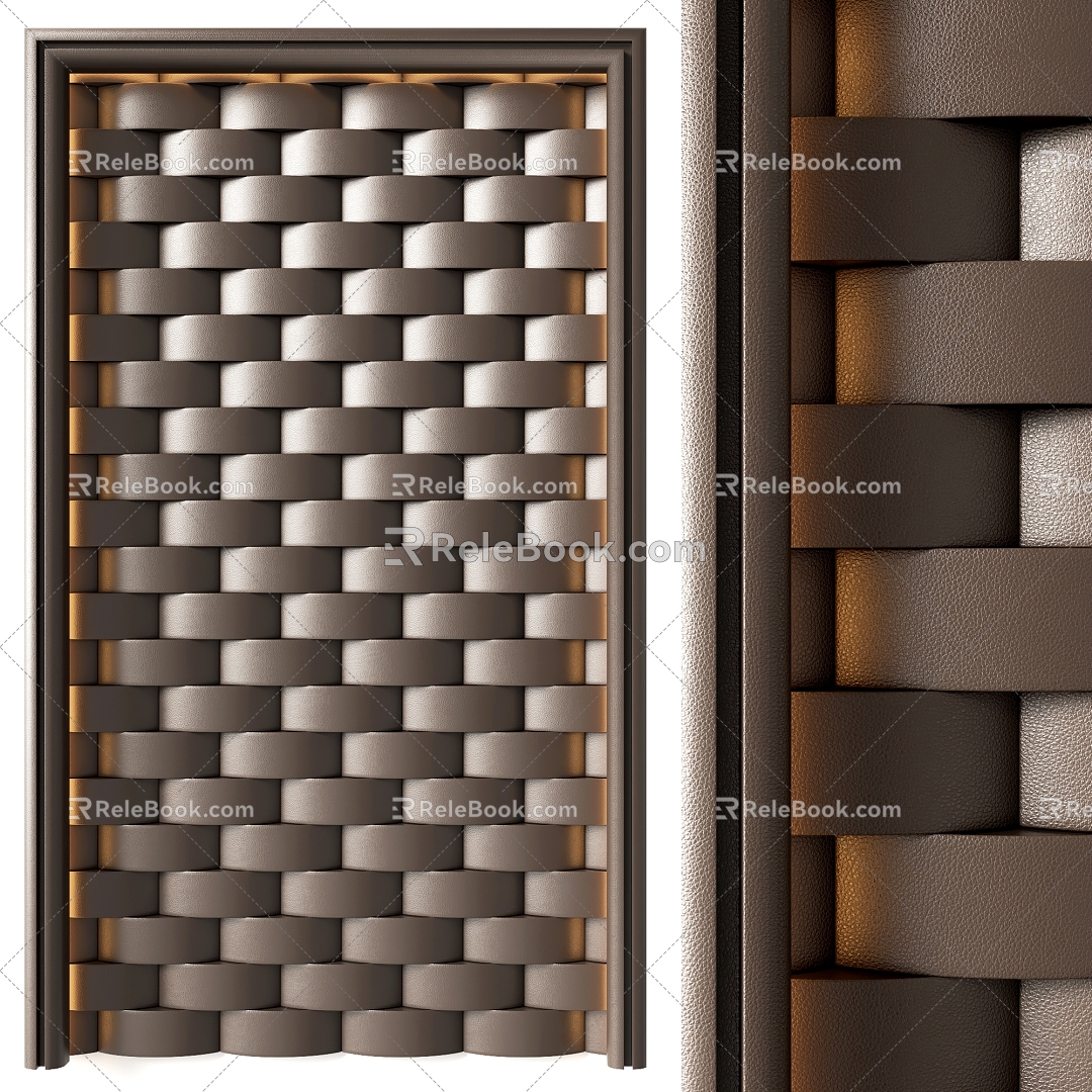 Leather Hardpack Background Wall 3d model