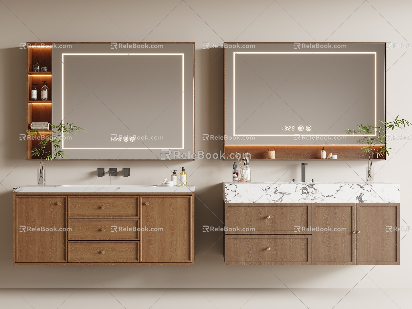 Modern Middle Style Bathroom Cabinet 3d model