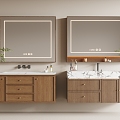 Modern Middle Style Bathroom Cabinet 3d model