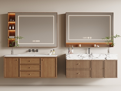 Modern Middle Style Bathroom Cabinet 3d model