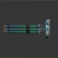 Blue Green Space Rocket Engine With Multiple Nozzles And Turbine Design For Deep Space Exploration