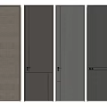 Modern Interior Hinged Doors With Various Designs And Handles For Home Use 3d model