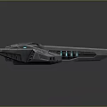 Futuristic Sci Fi Weapon With Metallic Body And Blue Luminous Accents